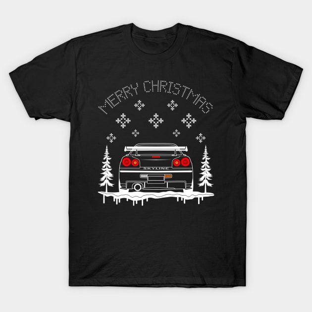 Skyline GT-R Christmas T-Shirt by HSDESIGNS